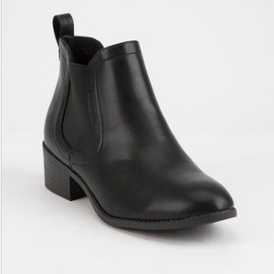 Black Leather Booties